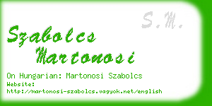 szabolcs martonosi business card